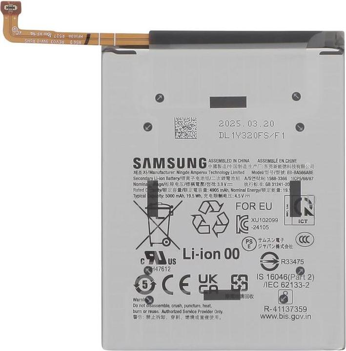 Actual product image Samsung Galaxy A36 Battery EB-BA566ASE Original