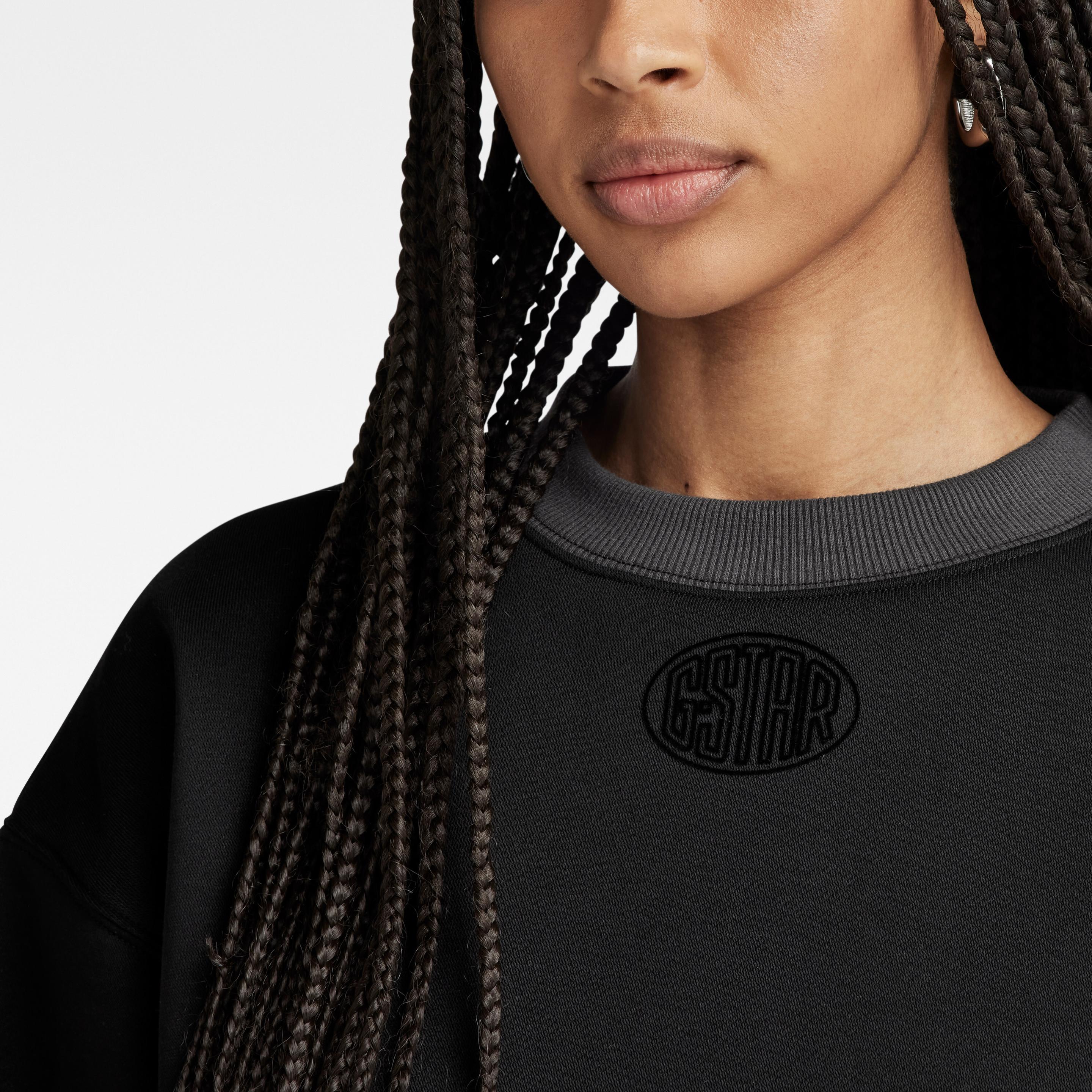 Thumbnail - G-Star, Damen, Pullover, sweatshirt damen badge logo, Schwarz, (XS)