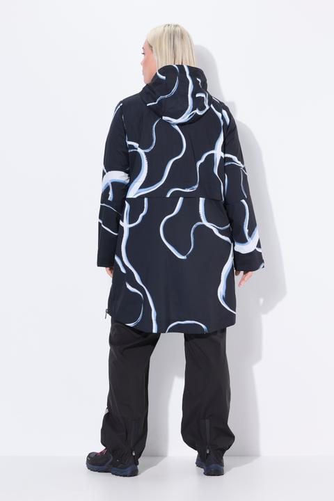 Actual product image Ulla Popken Wave Print Rain Coat (58)