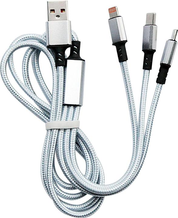 Actual product image Ideoon 3 in 1 USB Kabel (1.20 m, USB 2.0, 25 W)