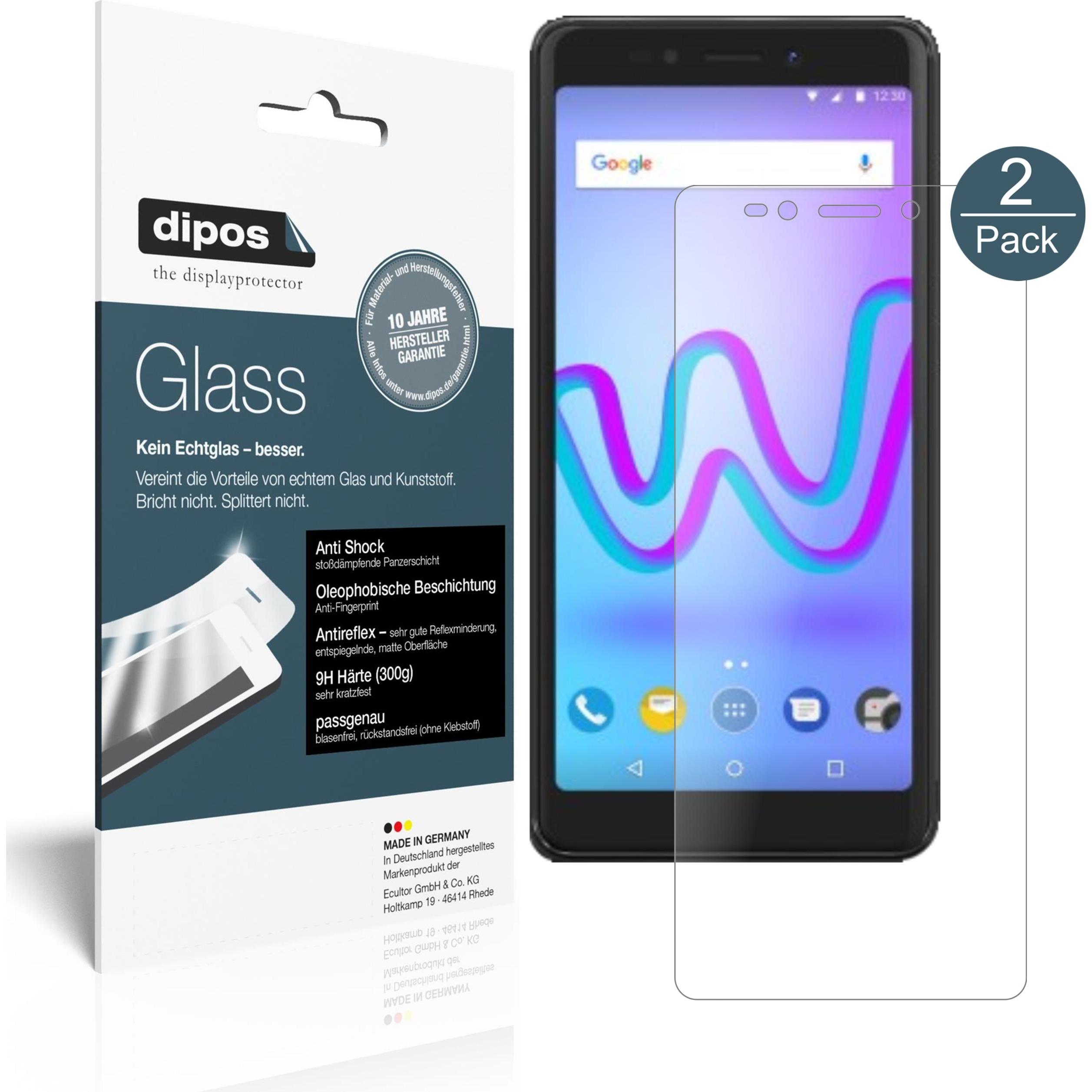 Dipos Displayschutz Anti-Shock (1 Stück, Wiko Jerry 3), Smartphone Schutzfolie, Transparent