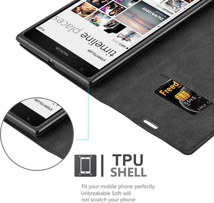 Actual product image Cadorabo Book Invisible Magnet Cover (Nokia Lumia 1520)