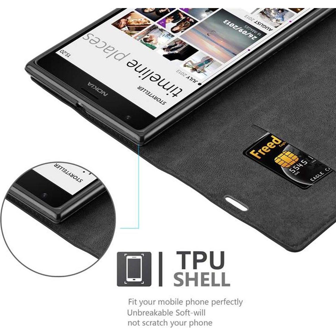 Thumbnail - Cadorabo Book Invisible Magnet Cover (Nokia Lumia 1520), Smartphone Hülle, Schwarz