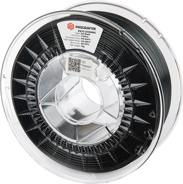 Produktbild Prografen Filament PETG Graphene Strong 1.75mm Black 1kg (PETG, 1.75 mm, 1000 g)