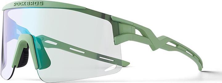 Actual product image Rockbros Photochromic Cycling Glasses with UV Protection and Corrective Insert - Green (Green, Green)