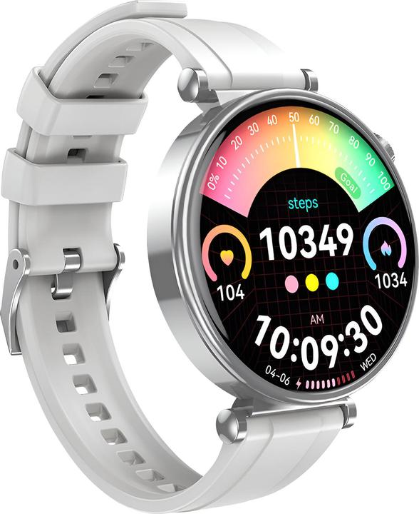 Actual product image xO smartwatch GT4 Mini Amoled silver