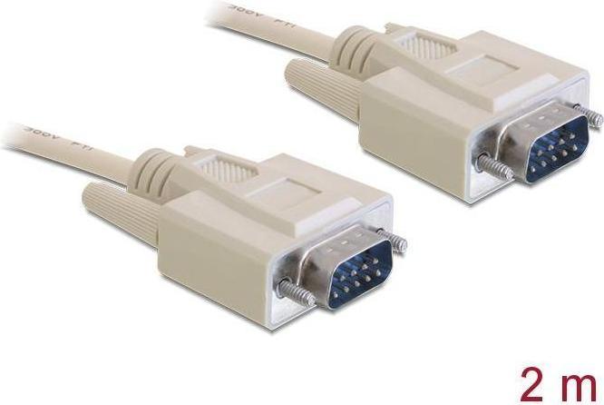 Image du produit Delock Câble série DB9 mâle-mâle 2m, RS-232 (2 m, VGA)
