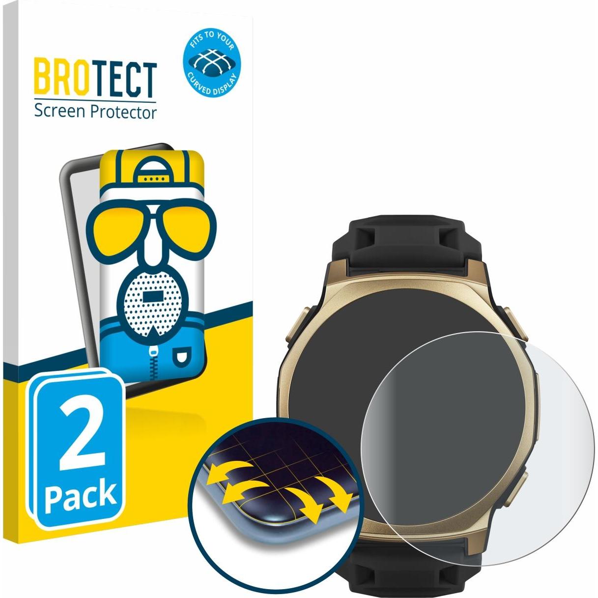 BROTECT Full-Screen Pellicola Opaca, Pellicola protettiva per smartwatch, Grigio