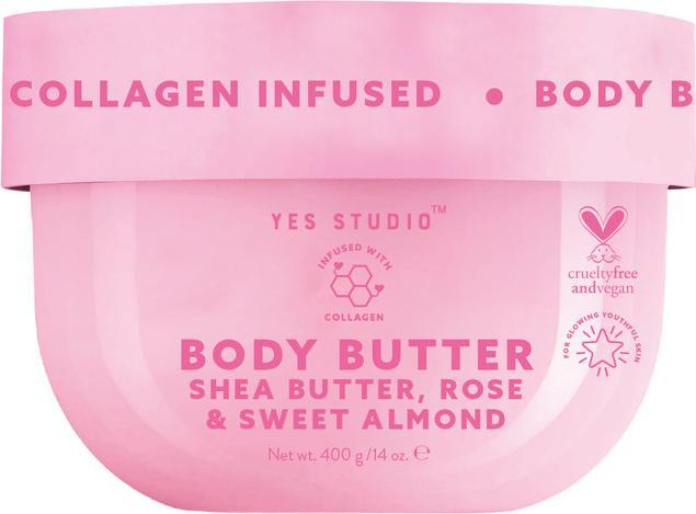 Yes Studio Beurre pour le corps - Beurre de karité, Rose, Amande douce (Beurre corporel)