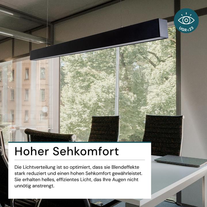 Image du produit Luxula Lampe de comptoir LED, 120 cm, noire (4000 lm)