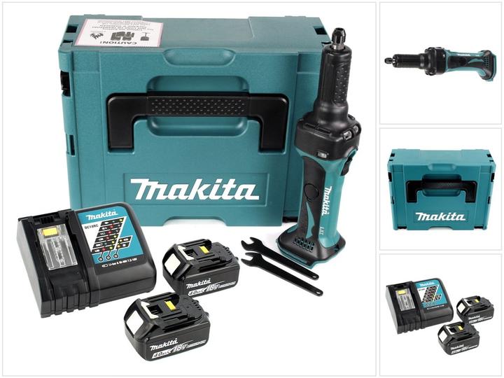 Produktbild Makita DGD 800 RMJ Akku Geradschleifer 18V + 2x Akku 4,0Ah + Ladegerät + Makpac (Geradschleifer)