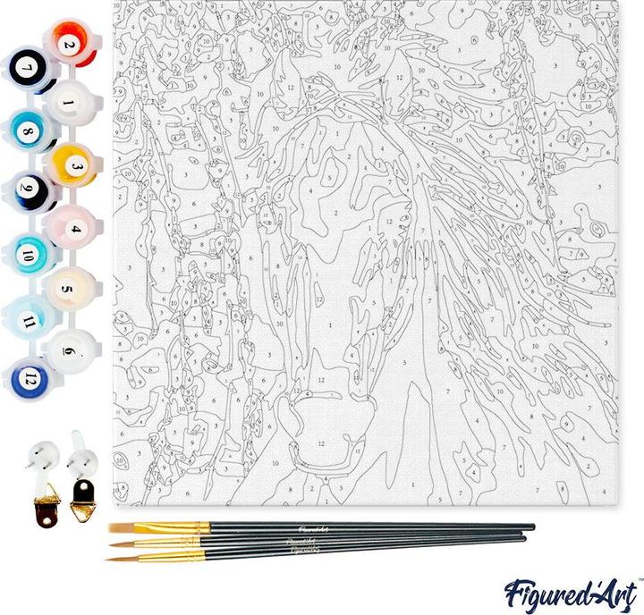 Immagine prodotto Figured'Art Cavallo bianco e fiori rosa