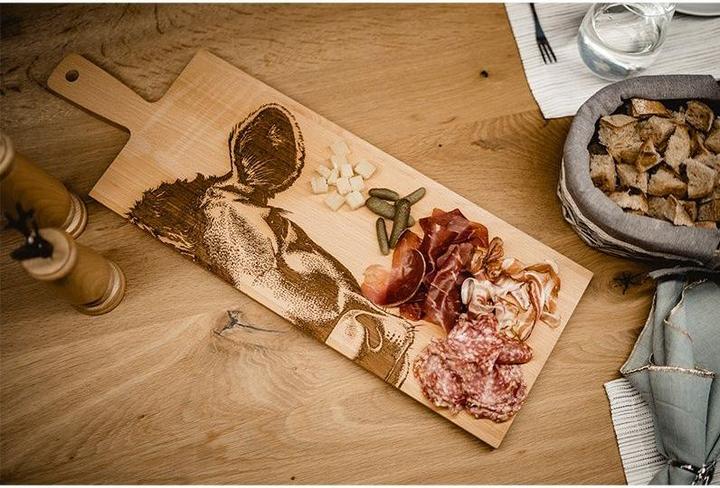 Produktbild Kadastar Holz-Servierbrett "Kuh Zoom" lang