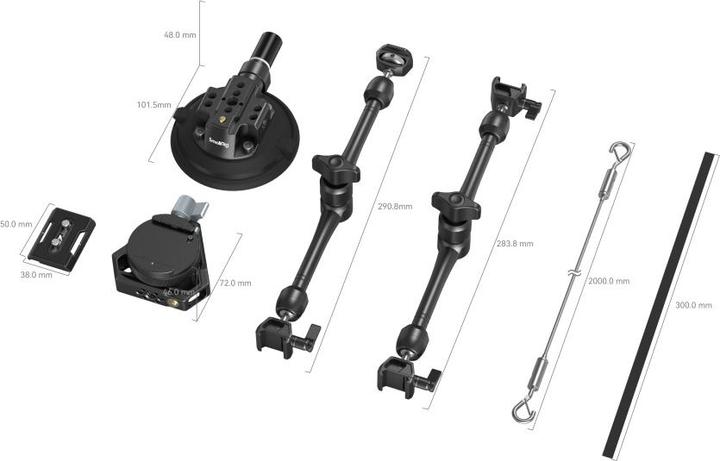 Actual product image SmallRig 4 Arm Suction Cup Camera Mount Kit SC 15K (Various video accessories)