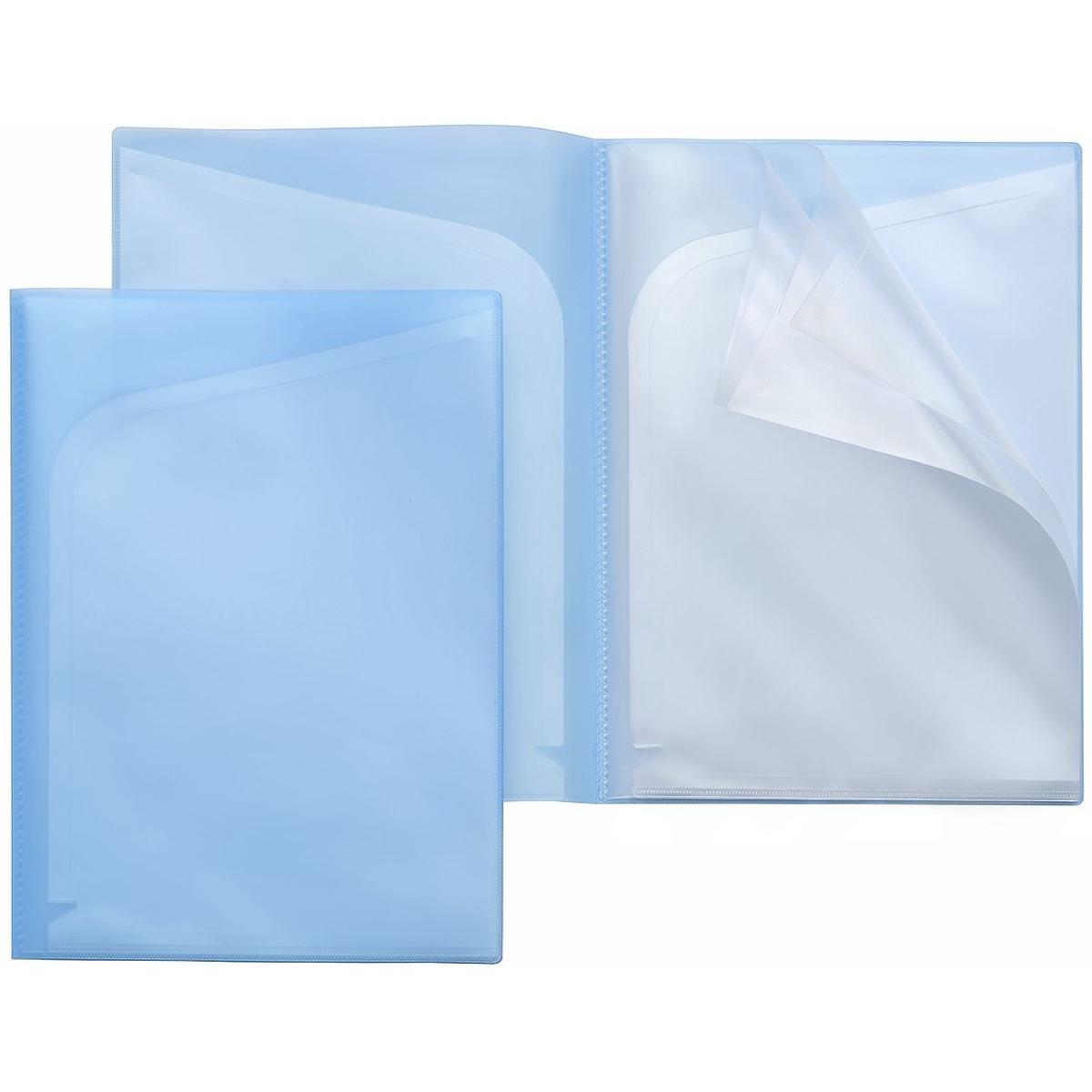 Foldersys, Mappe, Sichtbuch Quickload A4 10 Innentaschen PP blau transluzent (A4, 1 x)