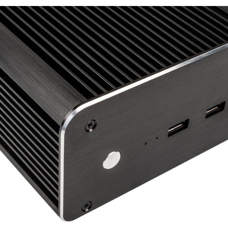 Thumbnail - Akasa Euler M Fanless Mini-ITX Gehäuse, 80W Netzteil, OEM - schwarz (Mini-ITX), PC Gehäuse, Schwarz