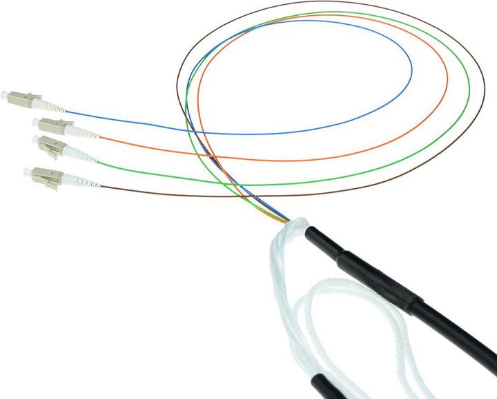 Immagine prodotto 200 metri di cavo monomodale 9/125 OS2 per interni/esterni 12 fibre con connettori LC (UTP, CAT7, 200 m)