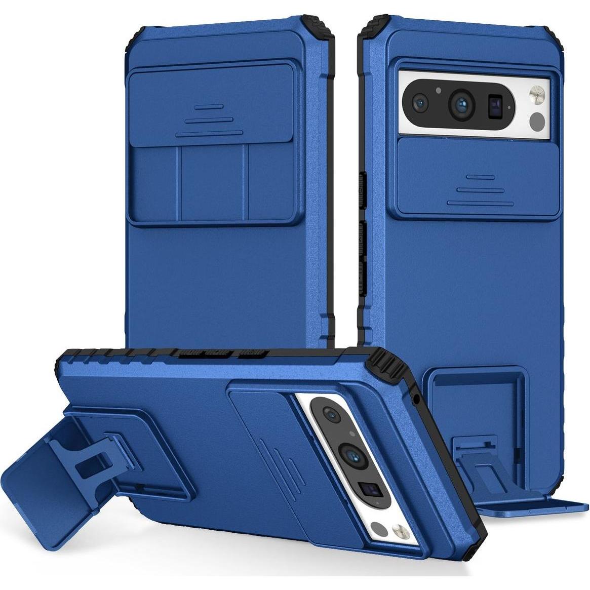 König Design Hülle Handy Schutz für Google Pixel 8 Pro Case Cover Standfunktion Etuis Bumper (Google Pixel 8 Pro), Smart...