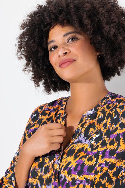 Produktbild Angel of Style Tunika, farbiges Leo-Muster, Volants (50)