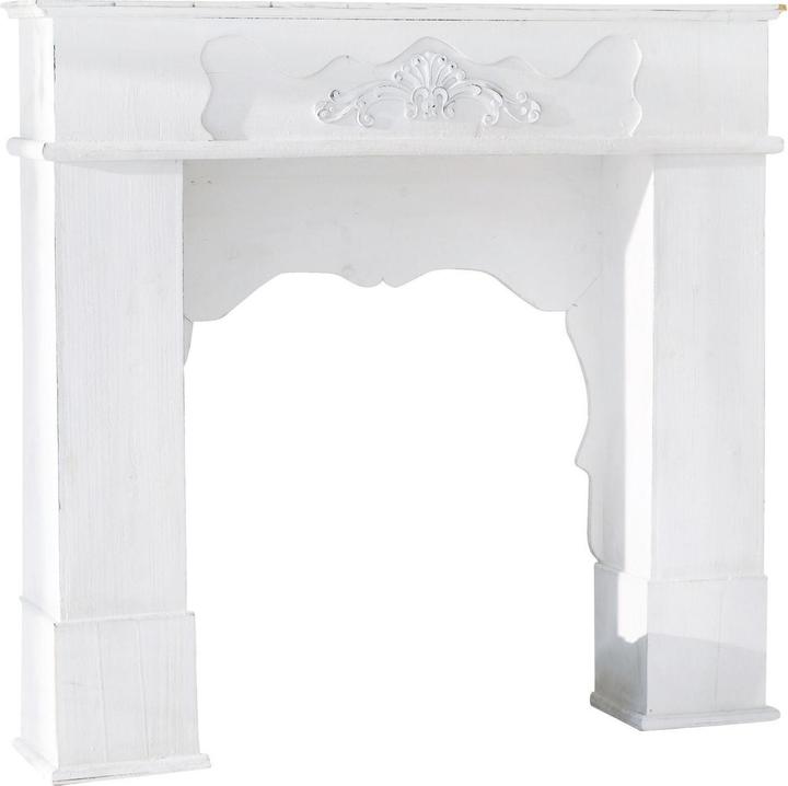 Loberon Margaux Fireplace Console Antique White (102 x 21 x 97 cm)