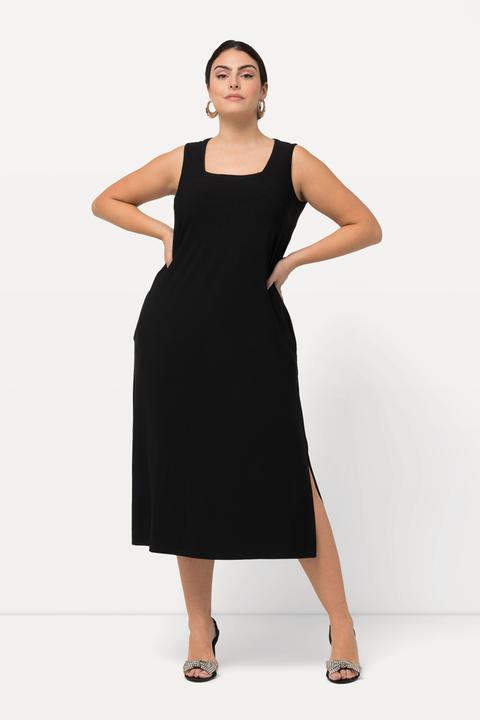 Produktbild Ulla Popken Jersey-Kleid, A-Linie, Carree-Ausschnitt, ärmellos (50, 52)