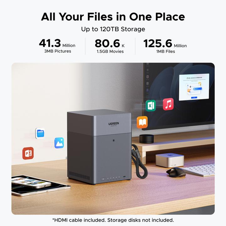 Produktbild Ugreen 4-Bay Network Attached Storage DH4300 Plus EU Diskless