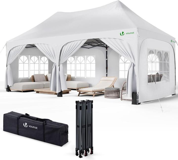 Vounot Waterproof Pavilion with Side Walls (600 cm, 300 cm)