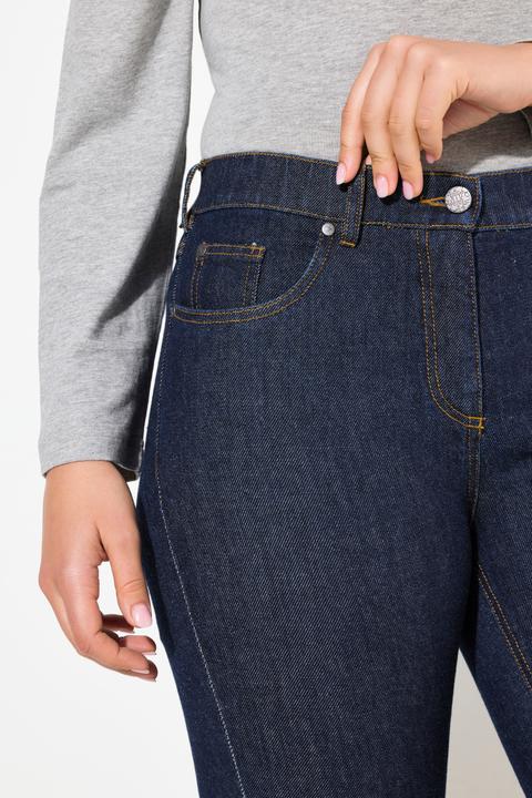 Produktbild Ulla Popken Jeans Mary, weites Bein, Saumumschlag, Stretchdenim (50)