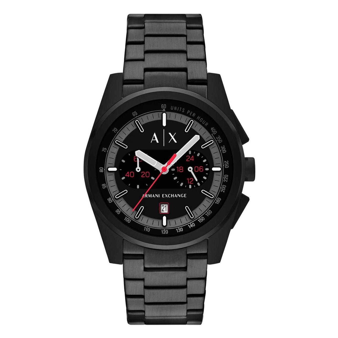 Armani Exchange, Armbanduhr, Chronograph, Schwarz, (Chronograph, Analoguhr, 42 mm)
