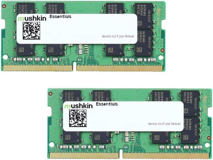 Produktbild Mushkin SORAM D4 2933 32GB C21 Essentials K2 (2 x 16GB, 2933 MHz, DDR4-RAM, SO-DIMM)
