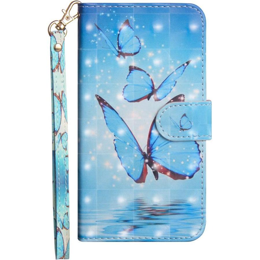 Cover-Discount Glitzer Effekt Leder Handyhülle (Apple iPhone 11 Pro), Smartphone Hülle, Blau
