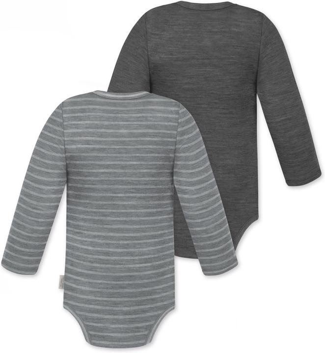 Produktbild Normani 2er Pack Baby Merino Langarmbody „Tuai" - 9401 (80)