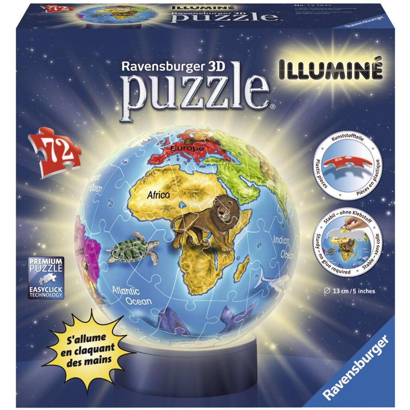 Ravensburger 3d Puzzle Globe 72 Stücke Leuchtend (72 Teile)