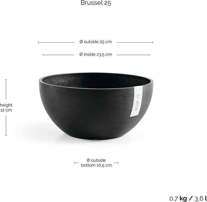 Actual product image Ecopots Brussels (25 cm)