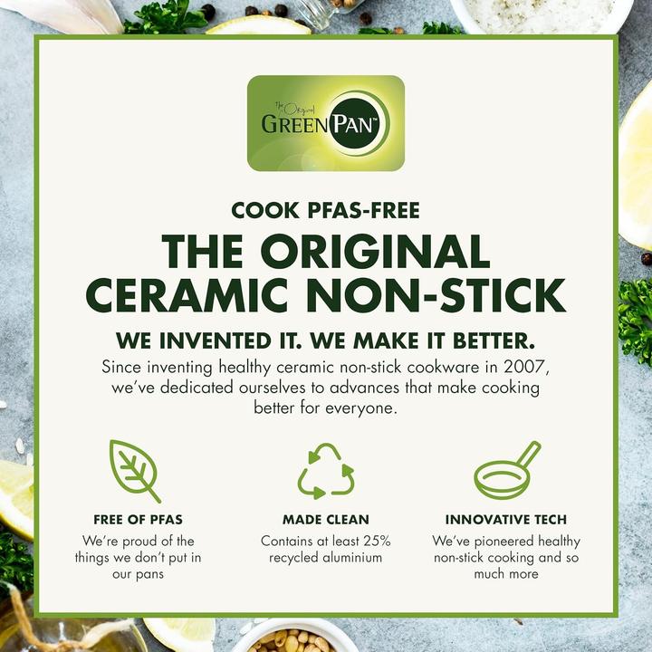 Actual product image Greenpan Mayflower ceramic puncture kit (28 cm, Pan set + pot set, Aluminium)