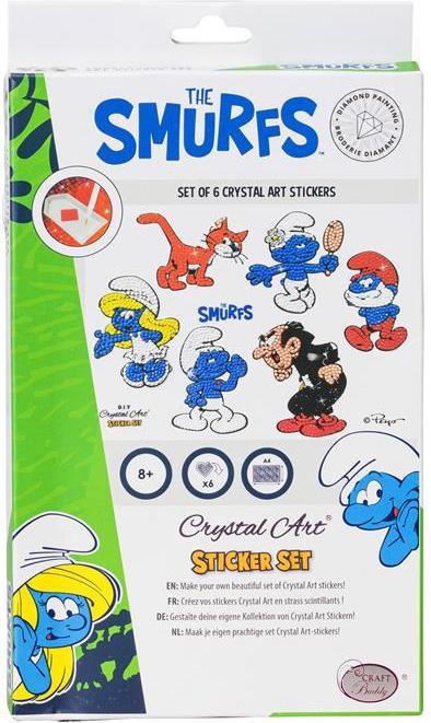 Actual product image Craft Buddy Smurfs, Crystal Art Sticker Set
