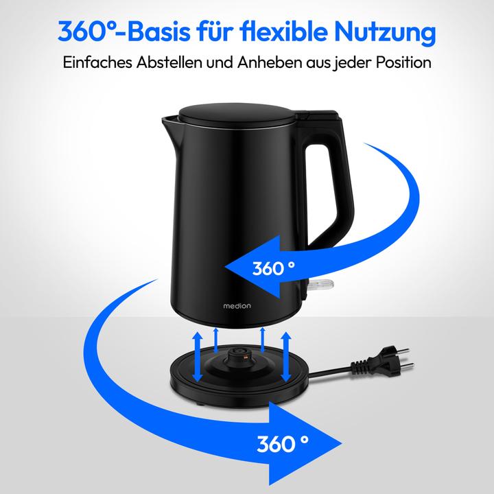 Actual product image Medion Life MD12105 Wasserkocher schwarz (1.50 l)