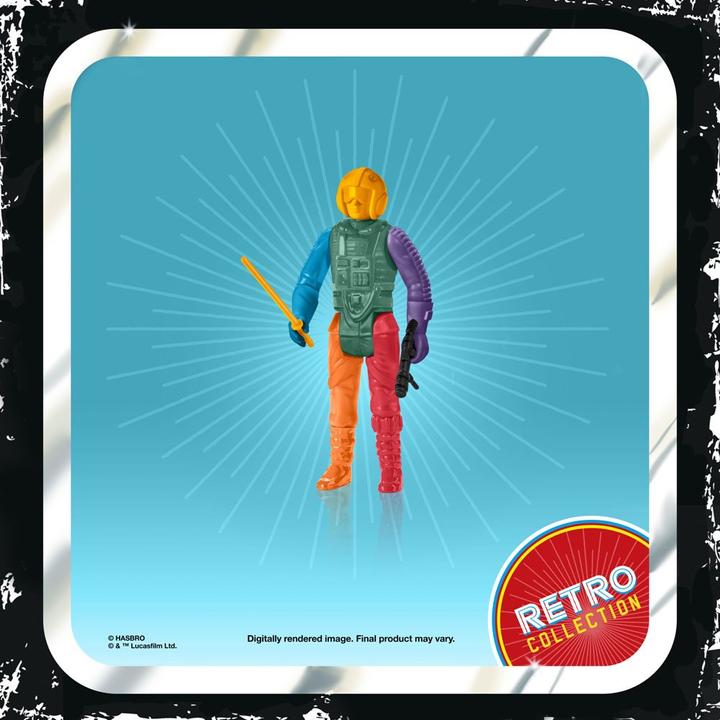 Actual product image Hasbro Star Wars Retro Collection 9.5 cm tall multi-coloured Luke Skywalker (Snowspeeder) prototype figure