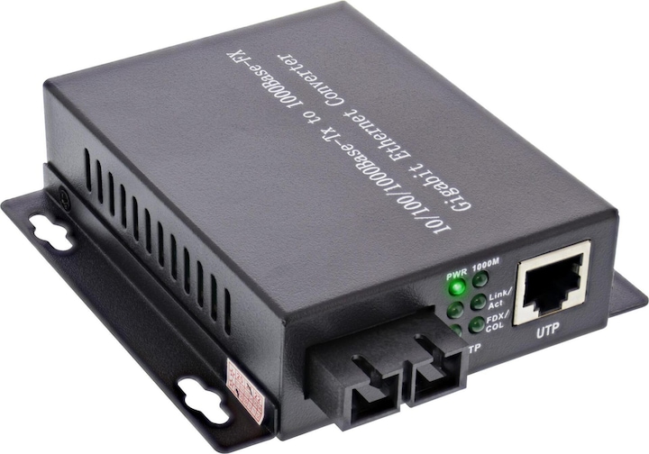 Produktbild InLine Netzwerk Media Konverter 10/100/1000Mb/s TP zu LWL (SC Duplex) (Media Konverter)