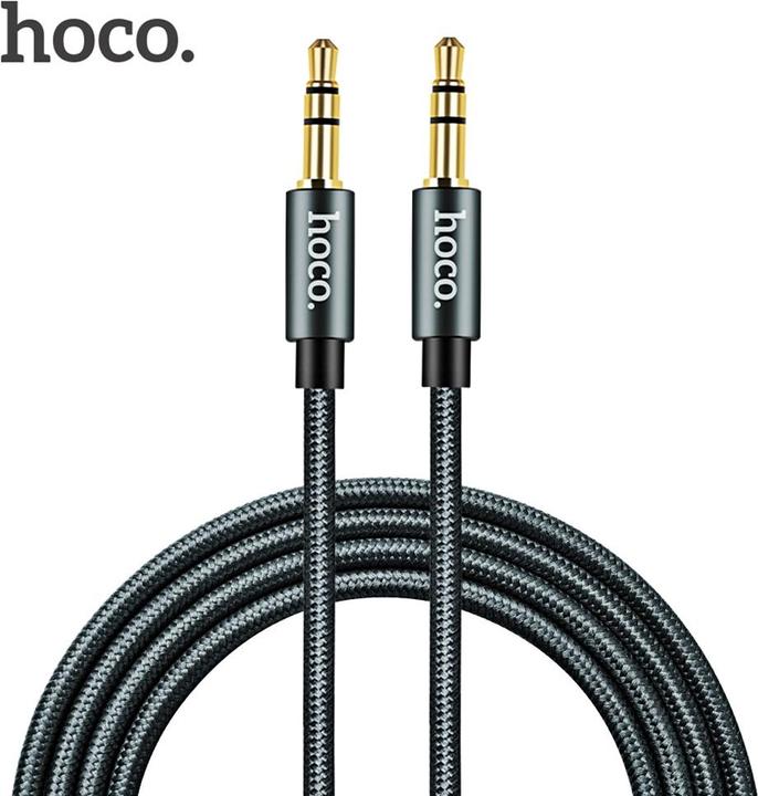 Image du produit Hoco AUX Kabel 1 Meter, UPA02 AUX Spring Audio, schwarz (1 m)