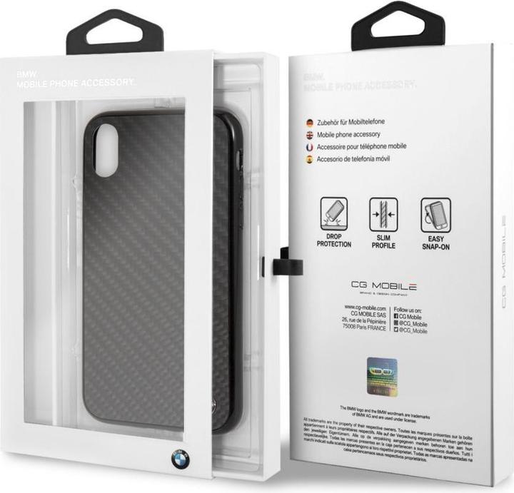 Actual product image BMW Case hardcase BMHCI61MBC iPhone Xr czarny/black Siganture-Carbon (Apple iPhone XR)