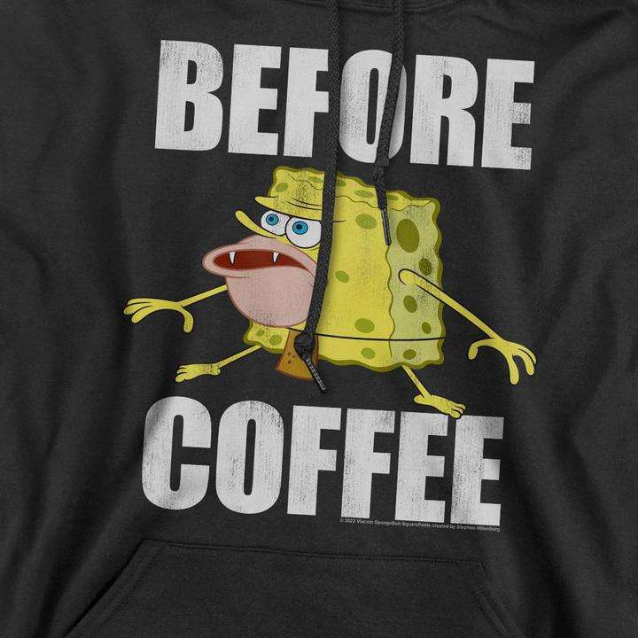 Produktbild Spongebob Squarepants Before Coffee Meme Kapuzenpullover (L)