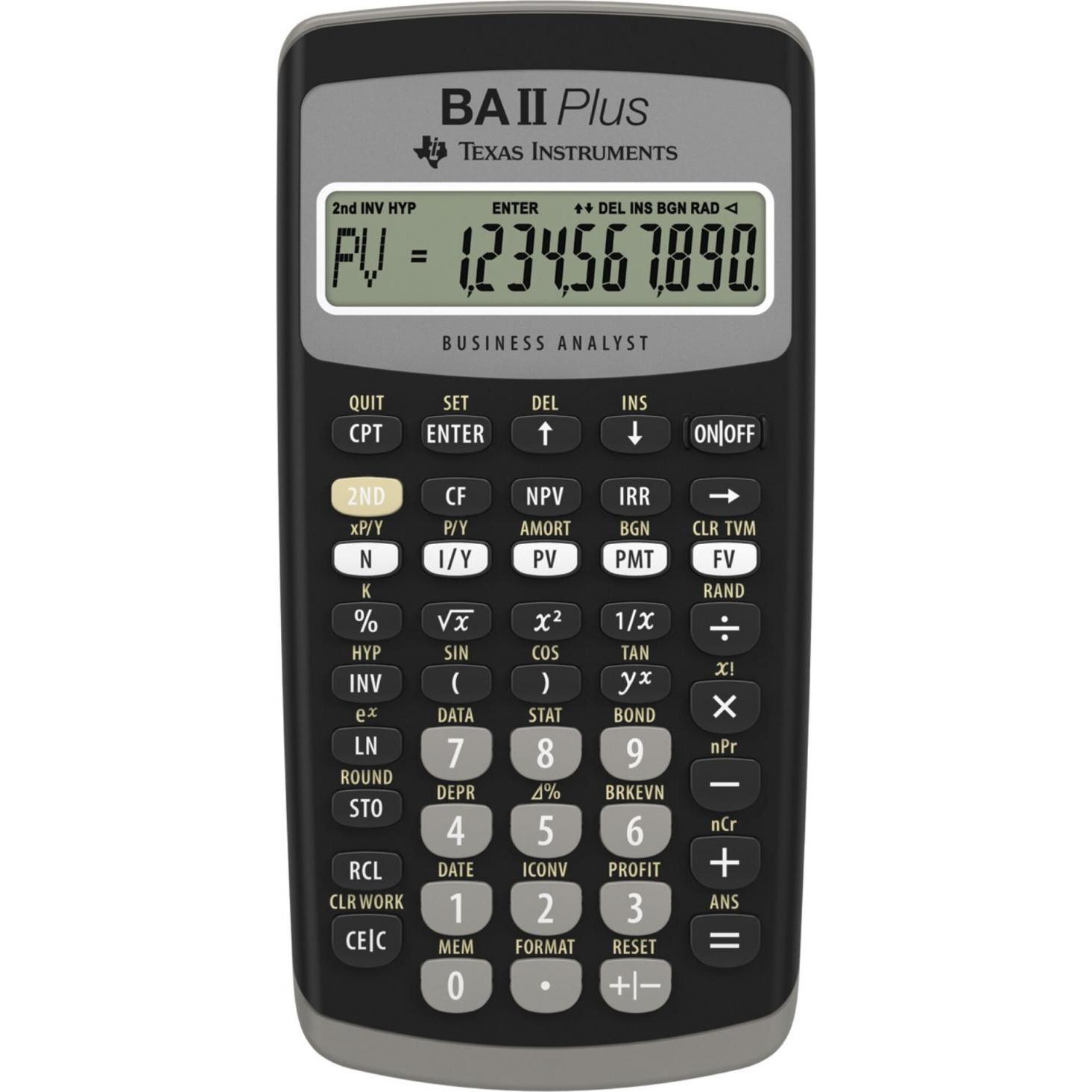 TI, Taschenrechner, BA II Plus (Batterien)