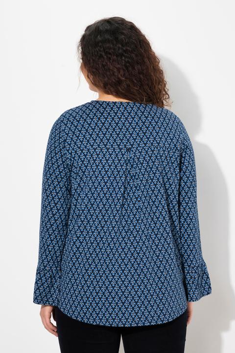 Actual product image Ulla Popken Trumpet Sleeve A-Line Tee (58)