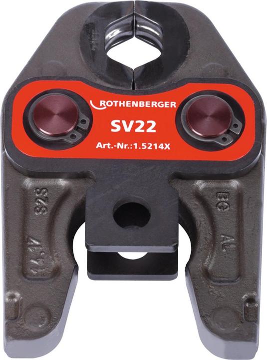 Rothenberger Pressing jaw pressing tongs standard SV22 ( 015214X ) for ROMAX 4000 / Akku Press ACC etc. (150 mm)