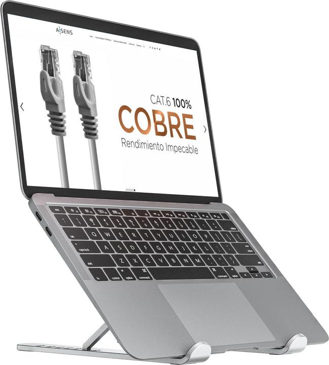 Produktbild Aisens Soporte De Sobremesa Ajustable Para Portatil Tablet Plata