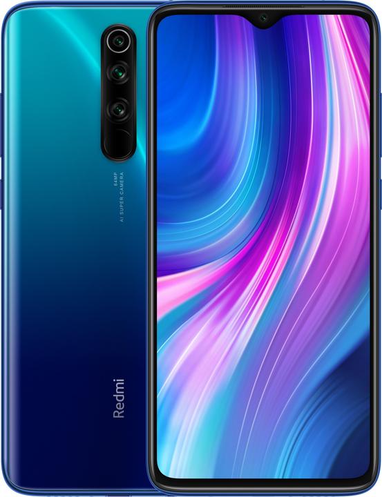 Actual product image Xiaomi Redmi Note 8 Pro (64 GB, Ocean Blue, 6.53", Hybrid Dual SIM, 4G)