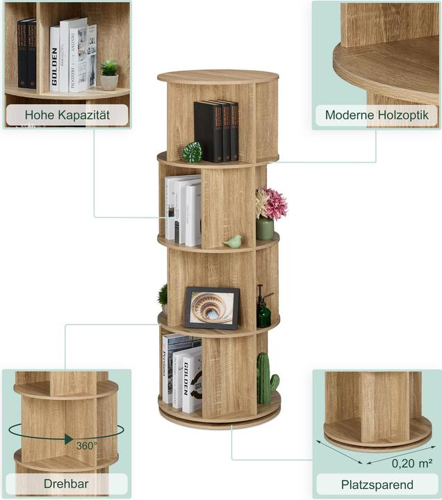 Produktbild Relaxdays Bücherregal (50 x 50 x 137 cm)