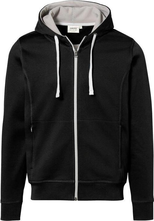Actual product image Hakro Hooded Jacket Bonded black/silver, S (S)