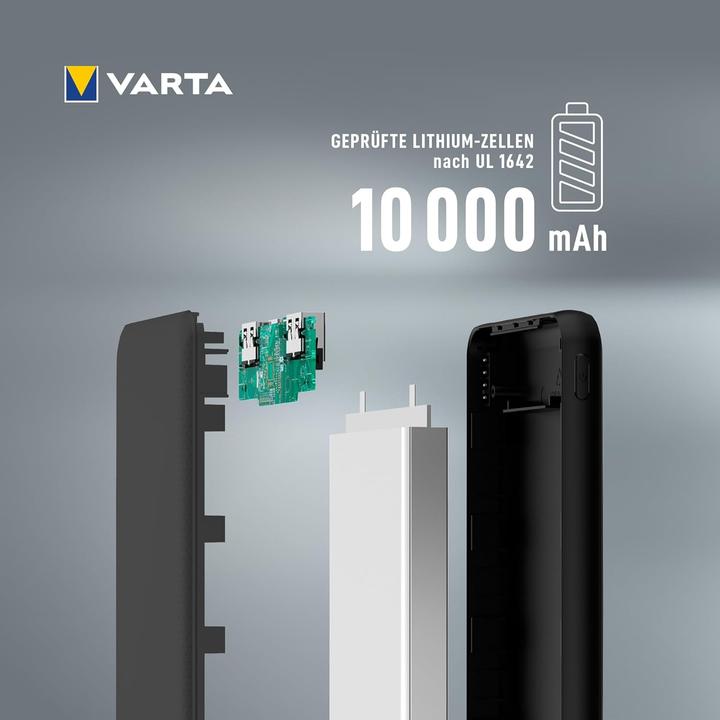 Image du produit Varta Powerbank 10000mAh mit 4 Anschlüssen (10000 mAh, 15 W)
